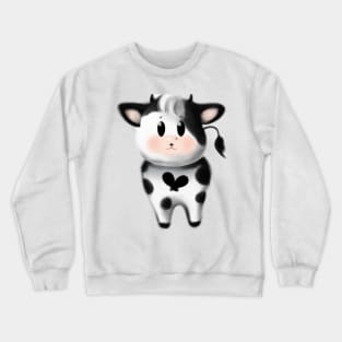 Cute Cow Drawing Crewneck Sweatshirt